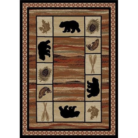 MAYBERRY RUG Mayberry Rug HS7463 4X6 3 ft. 11 in. x 5 ft. 3 in. Hearthside Vogel Area Rug; Multi Color HS7463 4X6